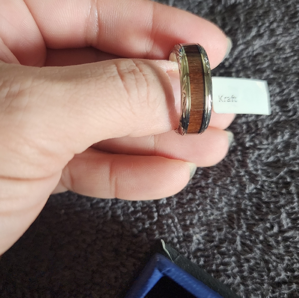 Larson Jewelers Titanium Men's Rings w/Wood Inlay - Picture 9 of 16